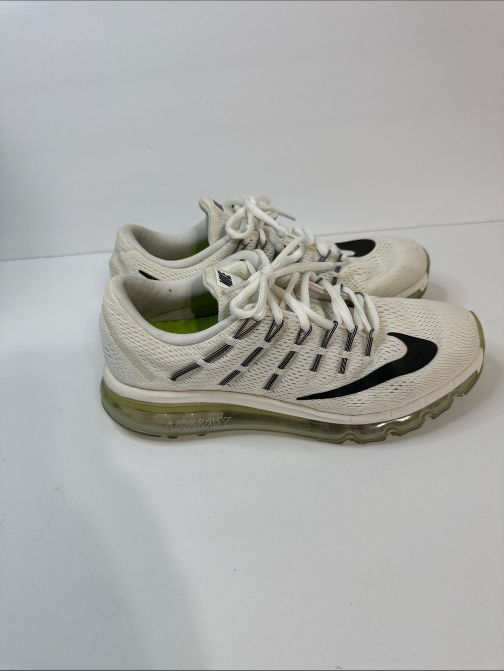 Nike Women's White Black Olive Air Max Style Running Sneakers - Picture 5 of 9